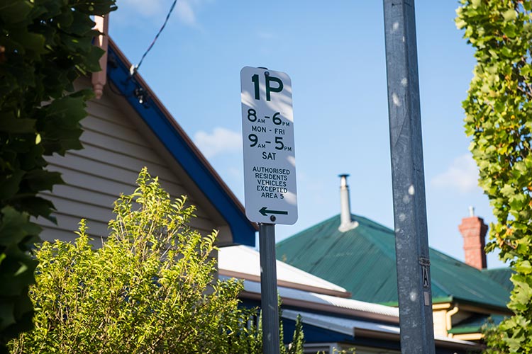 Parking rules and signs City of Hobart Tasmania Australia