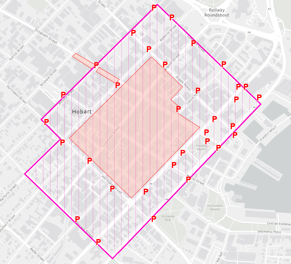 Restrictive parking bay locations