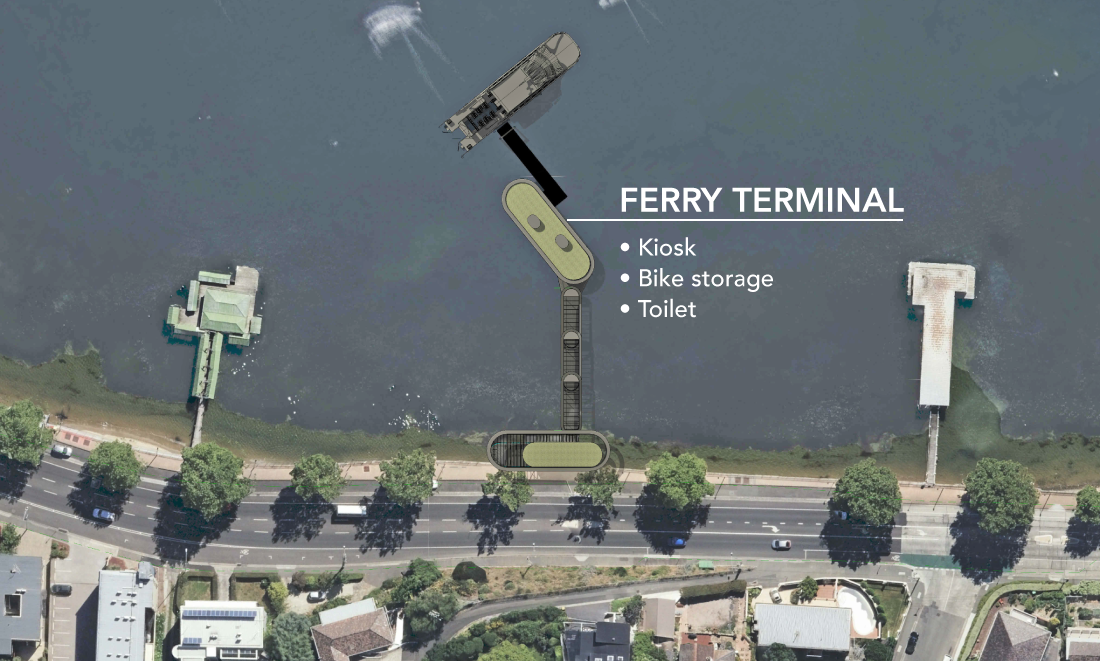 Artist impression of the ferry terminal