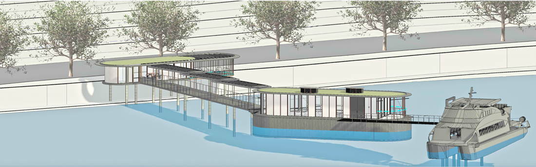 Artist impression of the ferry terminal