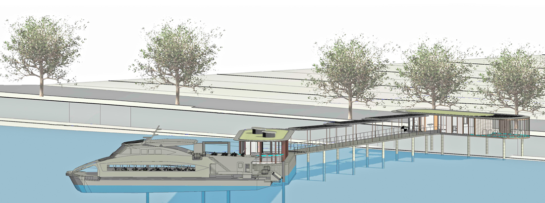 Artist impression of the ferry terminal