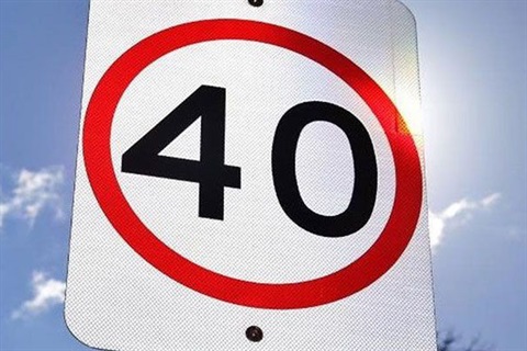 40km/h sign