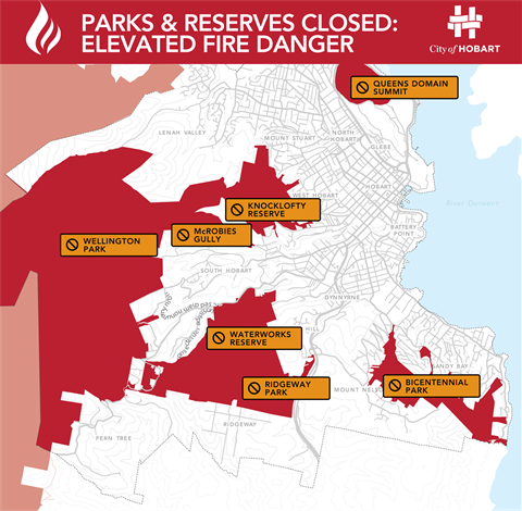 Map-Bushland-Reserves-Closed-due-to-bushfire-threat-2024-February-21.png